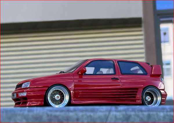 1:18 VW Golf 3 MK3 VR6 Syncro RIEGER GTO RED EDITION inkl VITRINE